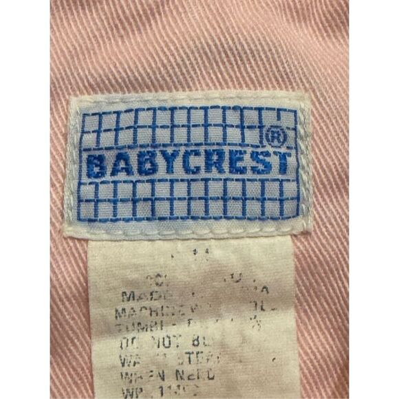 Babycrest shortalls overalls outfit one piece adjustable pink heart buttons cott - Picture 3 of 7